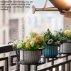 Gardenised Set of 4 Decorative Round Iron Hanging Bucket Style Plant Pot Holders and Flower Baskets with Hooks - 2 of 4
