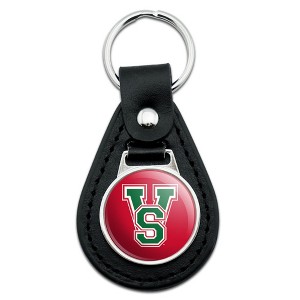 Mississippi Valley State University Secondary Logo Black Leather Keychain - 1 of 4
