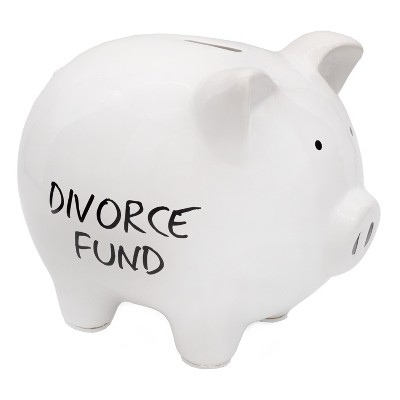 Decorae Divorce Fund Piggy Bank; Gag Gift and Divorce Party Prop