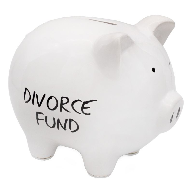 Decorae Divorce Fund Piggy Bank; Gag Gift and Divorce Party Prop, 1 of 8