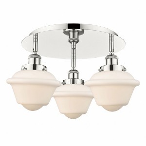 Oxford - 3 Light Flush Mount In Art Deco Style-8 Inches Tall and 18.25 Inches Wide - 1 of 1