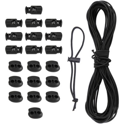 Bright Creations 20 Pieces Cord Locks Kit, Single and Double Holes for Drawstrings, Toggle Stopper, Arts and Crafts