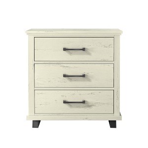 32'' Nightstand Saw Cut Off-White - Festivo - 1 of 4