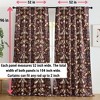 HLC.ME Florence Floral & Birds Back Tab Rod Pocket - Light Blocking Darkening Window Curtains, Set of 2 - 2 of 4