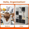 Aoibox 11 Inch Heavy Duty Fabric Storage Cubes Black 8 Pack Collapsible Bins for Organizing Closet Shelves Toys Clothes - 4 of 4