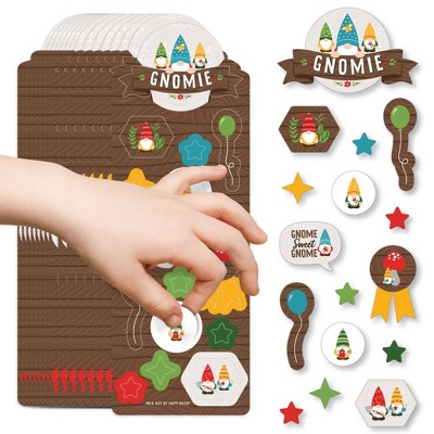 Big Dot of Happiness Garden Gnomes - Forest Gnome Party Favor Kids Stickers - 16 Sheets - 256 Stickers