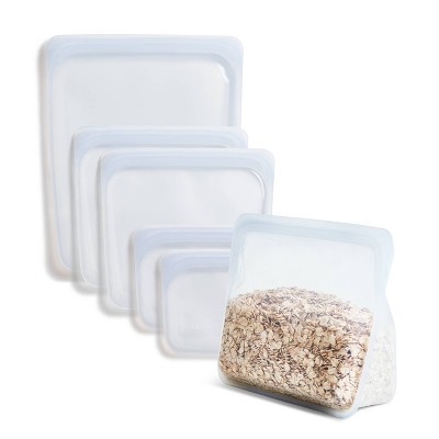 stasher Reusable Food Storage Clear Bags - 6pk