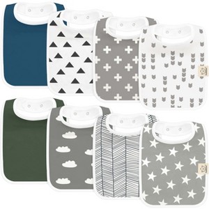 KeaBabies 8-Pack Organic Baby Bibs for Boy, Girl, Drool Bibs, Baby Bib for Girls, Boys,  Newborn Teething Bibs - 1 of 4
