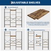 5-Tier Triple Column Bookshelf with 14 Adjustable Shelves, Industrial Steel Frame with X-Back Brace for Home & Office - 3 of 4