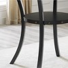 Roundhill Furniture Biony Dining Collection Wood Counter Height Nailhead Round Dining Table, Espresso - 3 of 4