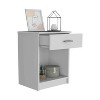NicBex Modern Wooden Nightstand with Single Drawer and Open Shelf Bedside Table End Table for Living Room, Bedroom - 4 of 4