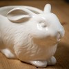 Sullivans Glazed White Decorative Bunny Planter 5"H White - 2 of 4