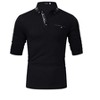 Men's Polo Shirts Long Sleeve Golf Shirts Business Casual Button Collar Shirts - 2 of 4