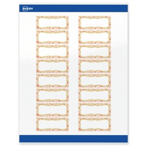 Avery Labels, 1" x 2-5/8", Gold-Pink Berries, Glossy, 160ct - 1 of 4
