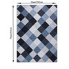 Runner Rug, Area Rug ¨C Machine Washable Plaid Checkered Non-Slip Rubberback Carpet, Modern Geometric Print - 2 of 4