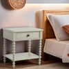 Starlight Canyon Home,Beige Bedside Table with Solid Wood Frame and MDF with Wood Veneer Finish - 4 of 4