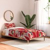 Avenie Abstract Floral Poinsettia Red Comforter + Pillow Sham(s) - Deny Designs - 2 of 3