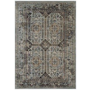 Modway Enye Distressed Vintage Floral Lattice 5x8 Area Rug - Brown/Silver Blue,  Two-Ply Polypropylene Yarn ,  Tight Low Pile Weave - 1 of 4