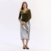 Women's Velvet Wrap Top - A New Day™ Forest Green - 3 of 4