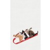 C&F Home 27" x 18" Cats on Sled Tobogganing Embroidered Waffle Weave Kitchen Dish Towel Christmas Holiday Cotton Decor Decoration - 2 of 4