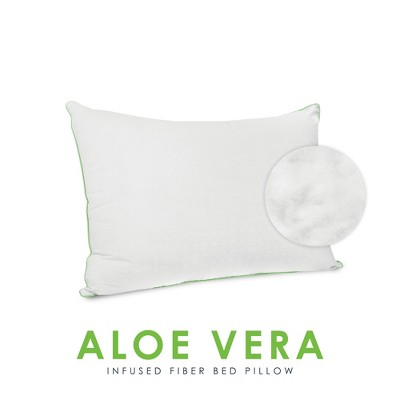 SensorPEDIC Wellness Collection Fiber Bed Pillow with Aloe Vera Infused Fabric Cover