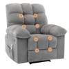 Swivel Rocker Recliner Chair with Massage & Heating, Comfy Upholstered Seating Nursery Glider Chair, Rocking Chairs, Adjustable Reclining Chair Sofa - 2 of 4