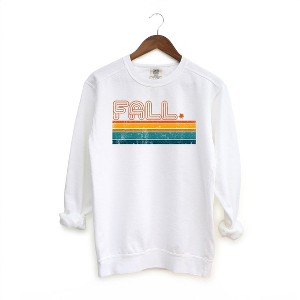 Simply Sage Market Women's Garment Dyed Graphic Sweatshirt Retro Fall Stripes - 1 of 2