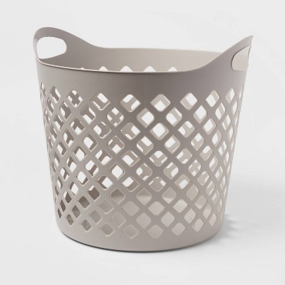 Lavish Home Foldable Plastic Laundry Basket, Gray : Target