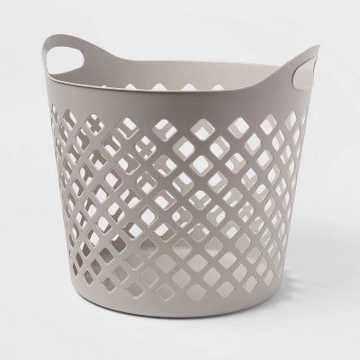 1.8bu Hip Hugger Laundry Basket Gray - Brightroom™