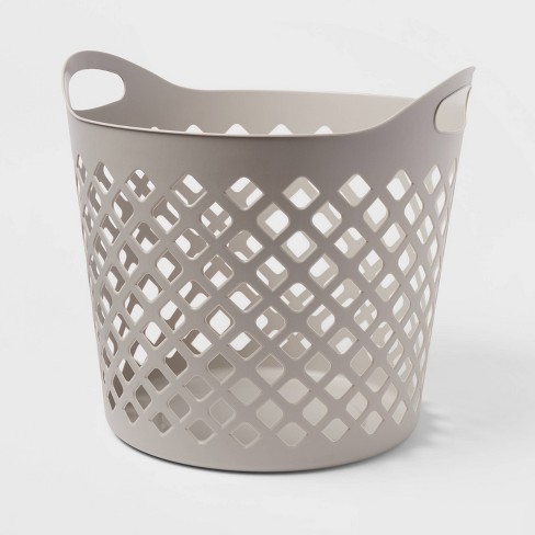 1bu Flexible Diamond Round Laundry Basket Gray - Brightroom™ : Target