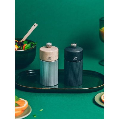 Natural Beech Wood and Aluminum 5" Pepper Mill
