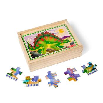 Melissa & Doug Natural Wood Puzzle Storage Case (Holds 12 Puzzles) - Wooden  Puzzle Rack Organizer
