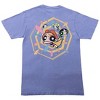 Powerpuff Girls Character Spiral & Shooting Stars Adult Periwinkle Crew Neck Short Sleeve T-shirt - 4 of 4