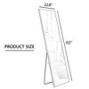 PAGED Rectangle Wall Mounted Full Length Mirror, Leaning Floor Full Body Mirror with Meatl Frame,Suitable for Bedroom - 3 of 4