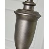 Signature Design by Ashley (Set of 2) Doraley Table Lamps Antique Silver/White: Cotton Shade, Metal Body, UL Listed - 4 of 4