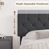 Full Size Bed Frame, Upholstered Platform with Adjustable Headboard, Linen Fabric Wrap, USB Ports, No Box Spring Needed, Easy Assembly, Light Gray - 4 of 4