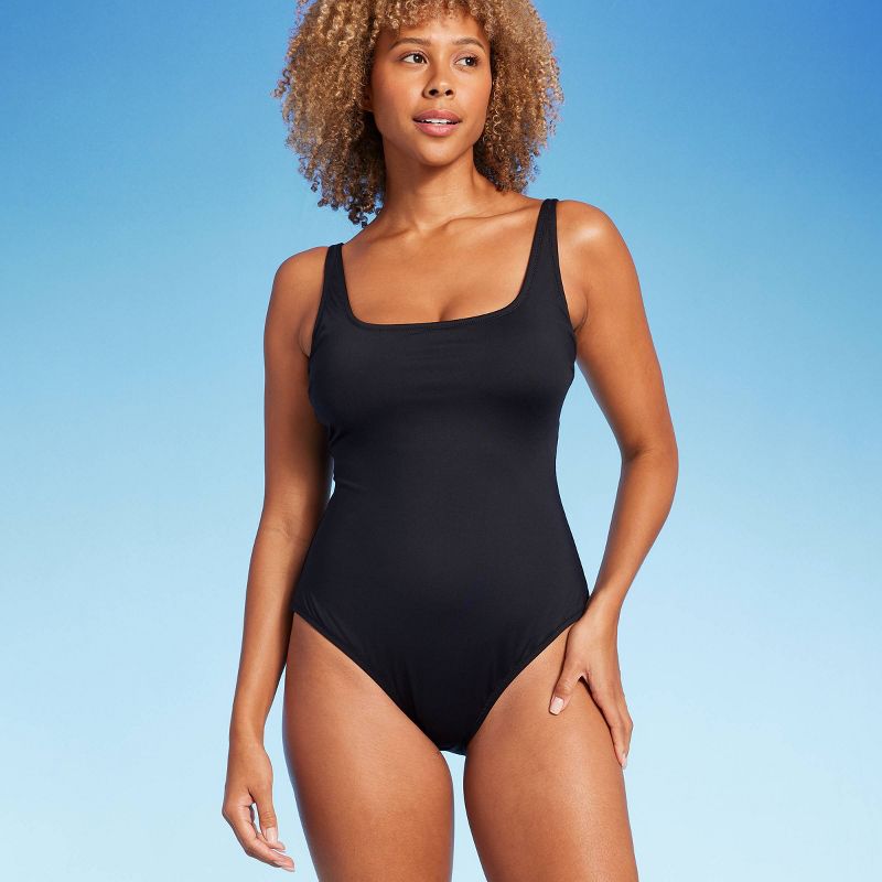 Women&#39;s Shaping Square Neck One Piece Swimsuit - Shade &#38; Shore&#8482;, 4 of 6