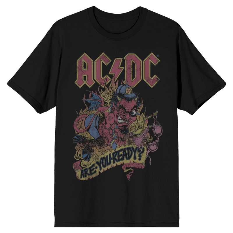 AC/DC Are You Ready Men's Black T-shirt, 1 of 4