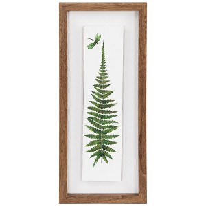 Northlight Fern Leaf with Dragonfly Framed Wall Art - 15.75" - 1 of 4