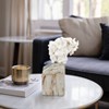 Contemporary Vase with Marble Finish for Living Room Decor - Decorative Flower Vase for House Design, Bedroom, and Table Decor - 3 of 4