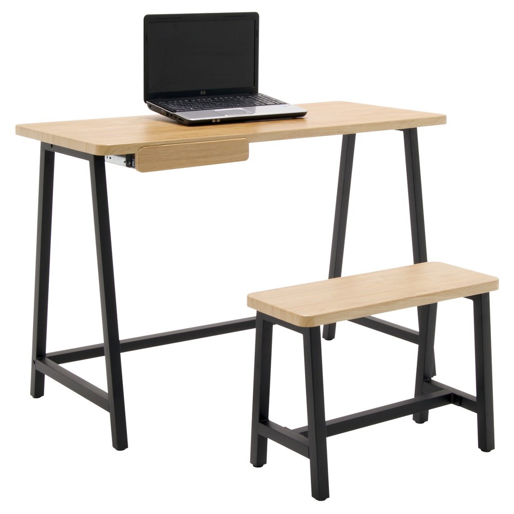 Photos - Office Desk Craft Desk Wood Light Brown - Studio Designs