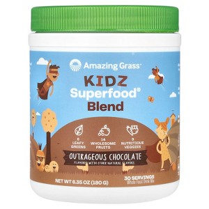 Amazing Grass Kidz Superfood® Blend, Outrageous Chocolate, 6.35 oz (180 g) - 1 of 2