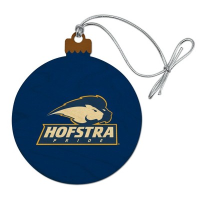 Hofstra University Lions Logo Wood Christmas Tree Holiday Ornament