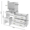 Karl Home | Large Makeup Vanity with Lights Drawers and Storage - 4 of 4