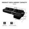 PexFix Modern L-Shaped Modular Sectional Sofa for Living Room Corduroy Fabric 4-Seater Couch with Deep Seat and Movable Ottoman Anti-slip - 3 of 4