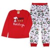 Peanuts Charlie Brown Snoopy Button Sleep Family Christmas Pajama Set White - 2 of 4