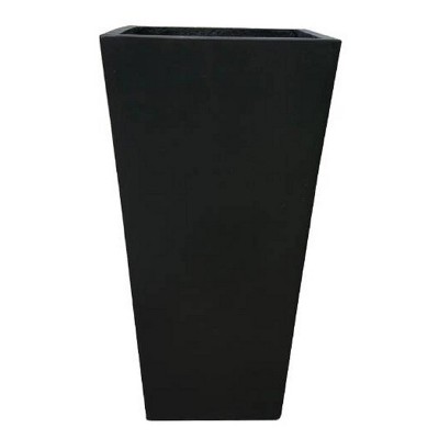 28" Tall Lightweight Concrete Modern Outdoor/Indoor Planter Charcoal - Rosemead Home & Garden, Inc.