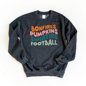 Simply Sage Market Women's Graphic Sweatshirt Bonfires Pumpkins Sweaters Football - 1 of 2