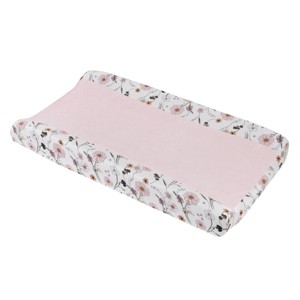 NoJo Keep Blooming Pink, White, Purple and Gold Floral Super Soft Changing Pad Cover - 1 of 3