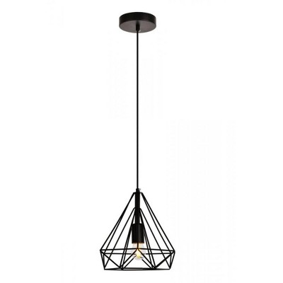 Elegant Lighting Jago Collection Pendant D9.8 H9.8 Lt:1 Black Finish